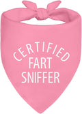 Certified Fart Sniffer Pink Dog Bandana, Funny Pet Bandana Adjustable Scarf by ZBBFSCSB