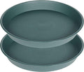 2 Pack of 8 inch Plant Saucer Clear, Heavy Duty Plastic Plant Water Tray 8 inch by Bleuhome