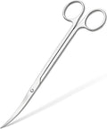 Mandala Crafts 10 Inches Silver Stainless Steel Curved Aquarium Scissors by MandalaCrafts