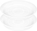 2 Pack of 8 inch Plant Saucer Clear, Heavy Duty Plastic Plant Water Tray 8 inch by Bleuhome