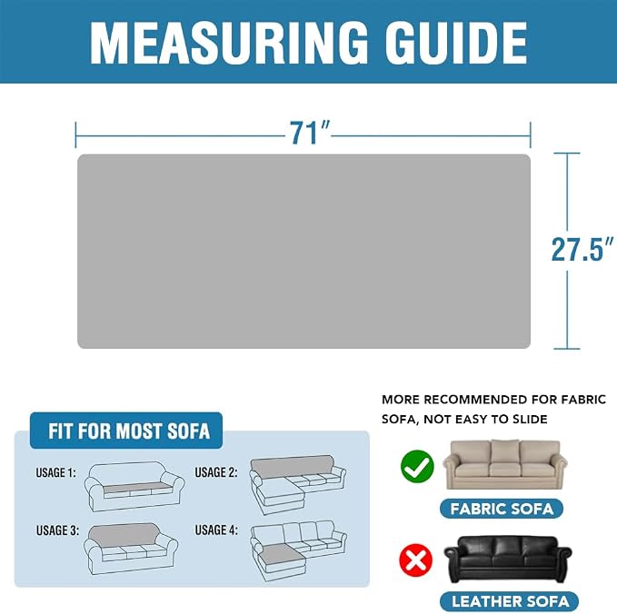 H.VERSAILTEX Plush Chenille Couch Cover - Image 3