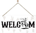 Welcome Sign for Front Door, Welcome Decor Wooden Hanging Sign for Wall Decor by corner+wind