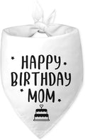 Happy Birthday Mom Dog Bandana Dog Funny White Happy Birthday Bandana by Unknown
