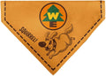 Disney Pet Bandana Up Dug Squirrel Pose and Wilderness Explorer Badge Orange by Buckle-Down