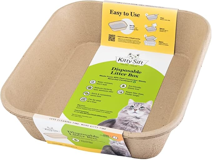 Kitty Sift Disposable Cat Litter Box Jumbo, Durable and Portable - Image 4