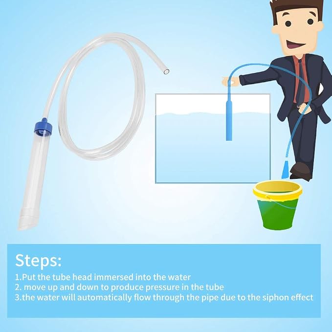 Fish Tank Siphon Cleaner Aquarium Siphon Tube, Aquarium Water Changer, Fish - Image 5