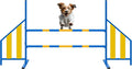 Agility Wing Jumps with Bar Dog Training Hedge Metal Frame Adjustable Pet by Seenelling