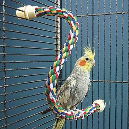 JW Pet Comfy Perch For Birds Flexible Multi-color Rope, Small - Image 2
