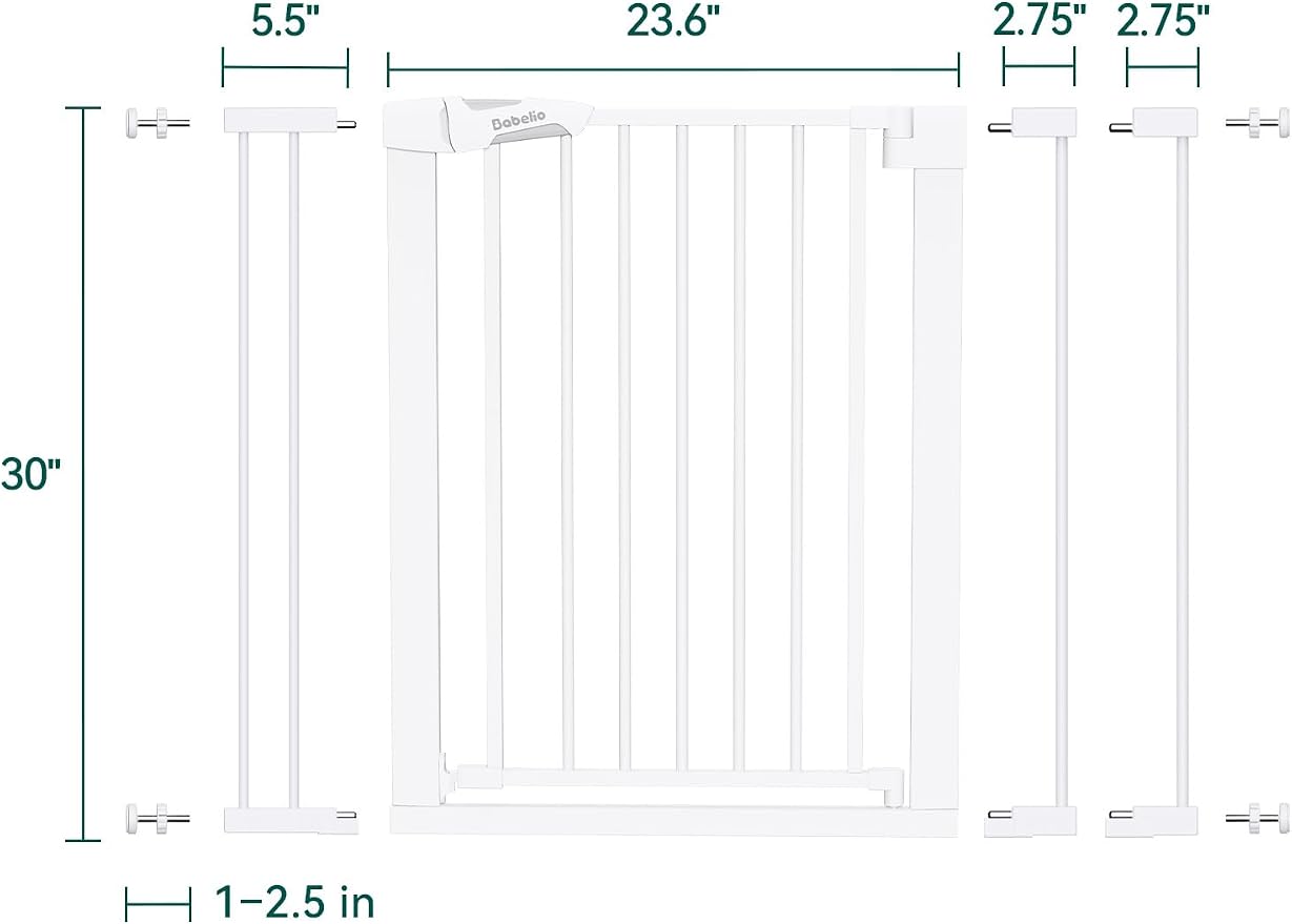 BABELIO Safety Gate Door Fits for Stairs, Narrow and Wide Doorways - Image 3