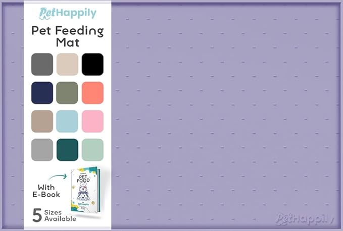 Dog Food Mat - 28x18 Raised Edges Dogs Mat by PETHAPPILY