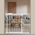 Extra Wide Baby Gate 38.5-43.5 Inch Walk Through Pressure Mounted No Drill by FlowerFrail