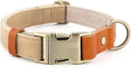 Plutus Pet Genuine Leather & Hemp Dog Collar – Adjustable Heavy Duty Pet Collar by PLUTUSPET