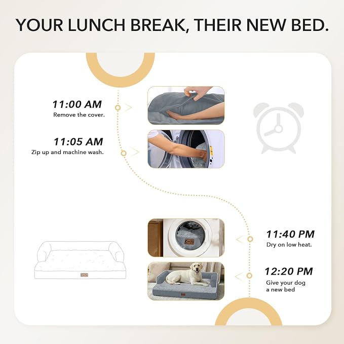 Orthopedic Dog Beds for Extra Large Dogs, Waterproof Egg Crate Foam XL Dog Bed - Image 4