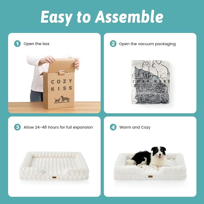 Orthopedic Dog Bed for Medium Small Size Dog, Soft and Warm Faux Fur Sofa for - Image 8