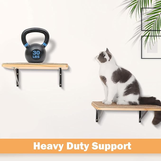 Strong Cat Shelves Stairs for Wall Mounted, 1P Cat Shelf& 2PCS 4 Steps Stairway - Image 7