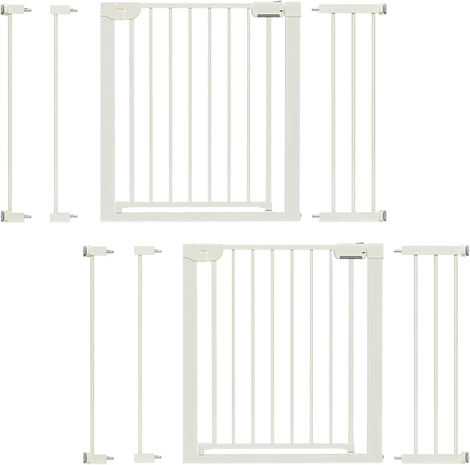 29.5-46" Magnetic Baby Gate for Stairs, Baby Safety Essentials, Auto Close Gate by Mutak