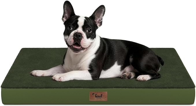 Plush Orthopedic Dog Bed for Medium Dogs & Puppies, Waterproof Dog Beds 29x18 by TailStories
