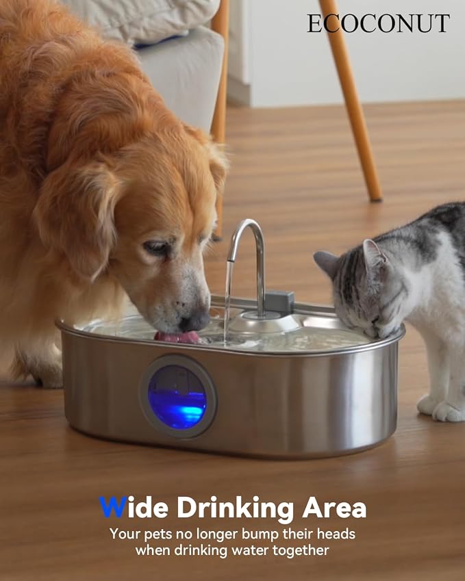 3.4Gal Dog Water Fountain for Large Dogs, 13L Stainless Steel Large Pet Fountain - Image 5