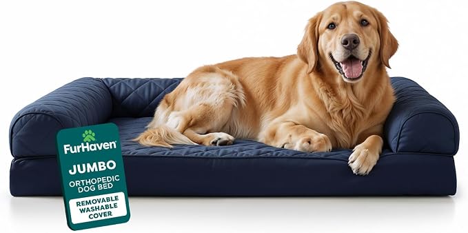 Furhaven Orthopedic Dog Bed for Large Dogs w/ Removable Bolsters & Washable by FurHaven