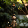 Cat Wind Chime 2025 New Unique Cat Garden Decor Outdoor Cat Statue Themed Gifts by GYLCTOM