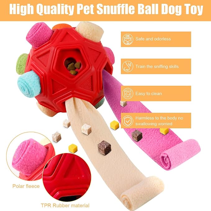Dog Snuffle Ball-Interactive Puzzle Dog Toys Encourage Natural Foraging Skills - Image 2