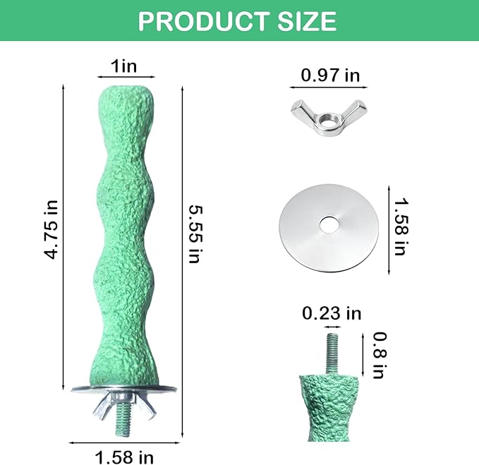 2PCS Bird Beak Grinding Stone, Anti-Slip Parrot Nail Trimming Stick, Parrot - Image 2