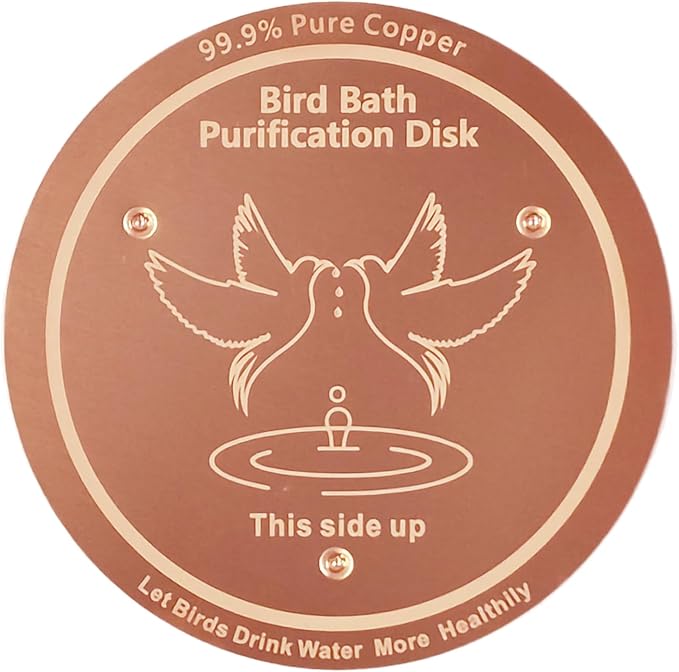 Bird Bath Copper Disk, 99.99% Pure Copper by AWLGAKChristmasTreeSkirts
