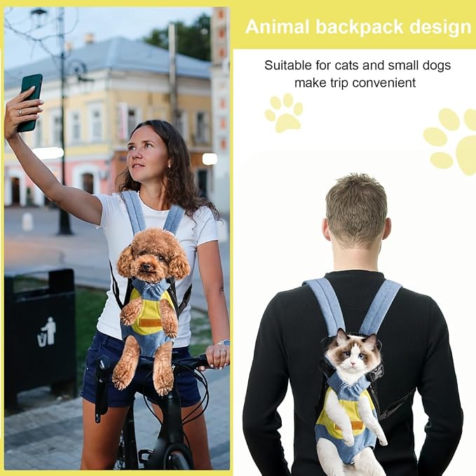 Pet Carrier Backpack, Adjustable Backpack Legs Out Easy-fit Chest Carrier - Image 6