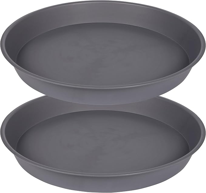 2 Pack of 20 21 inch Plant Saucer Round, Deep Plant Saucers by Bleuhome