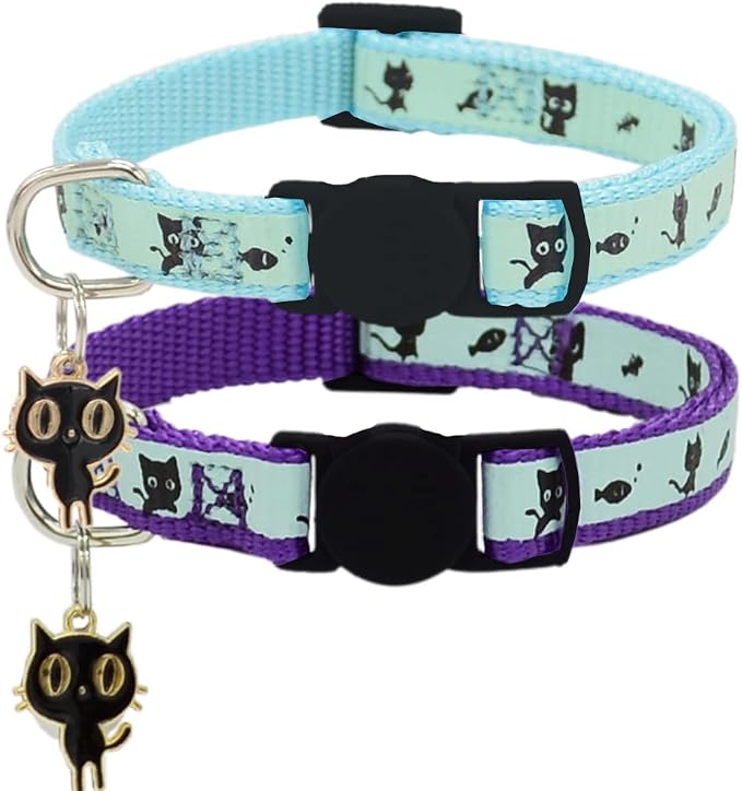 2 Pack Glow in The Dark Cat Collar by Barleygoo