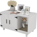 GDLF Modern Wood Pet Crate Cat Washroom Hidden Litter Box Enclosure Furniture by GDLFGoodLife