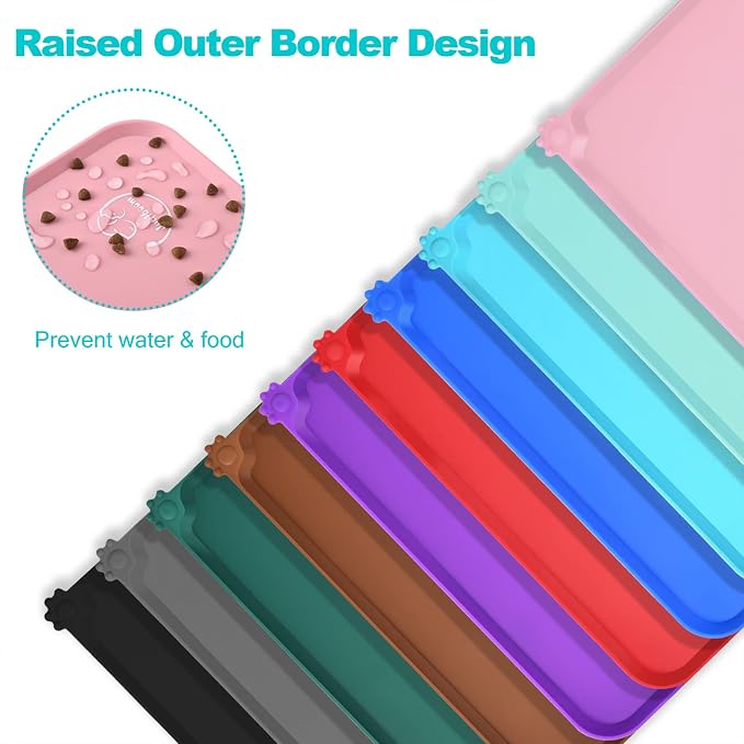 Silicone Waterproof Dog Cat Pet Feeding Mats, Non Slip, Easy Clean Pet Dog Cat - Image 4