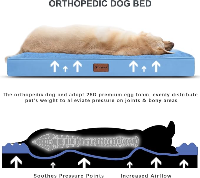MIHIKK Waterproof Dog Beds Large Sized Dog Orthopedic Pet Beds - Image 2