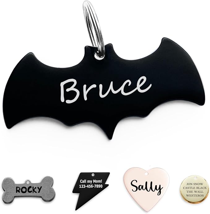 316 Surgical Grade Stainless Steel Personalized Dog & Cat ID Tags by ADOGINTHEHOUSE