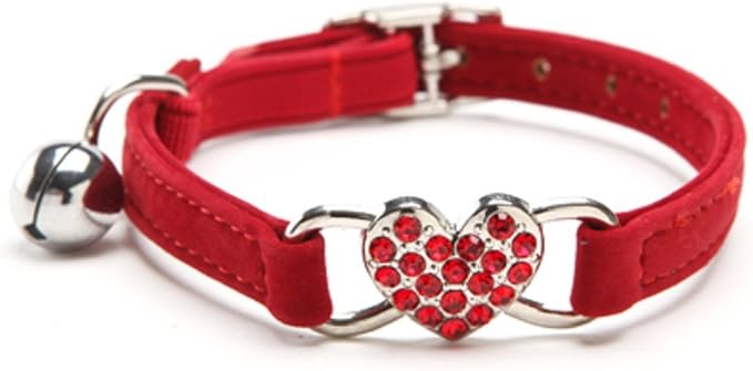 CHUKCHI Pink Soft Velvet Safe Cat Adjustable Collar by CHUKCHI
