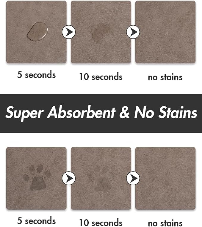 Absorbent Dog Food Mat-Cat Mat for Food and Water Bowl, Quick Dry Pet Food Mat - Image 2
