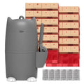 Red Rocket Pets Cat Litter Trash Can Kitty Twister Plus Pack Grey, 12x Refills by RedRocket