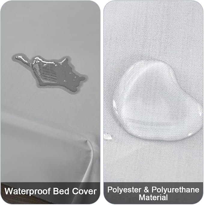 DUJUIKE Waterproof Bed Cover for Dog and Cats, Pet Hair Resistant Bed Sheet - Image 2