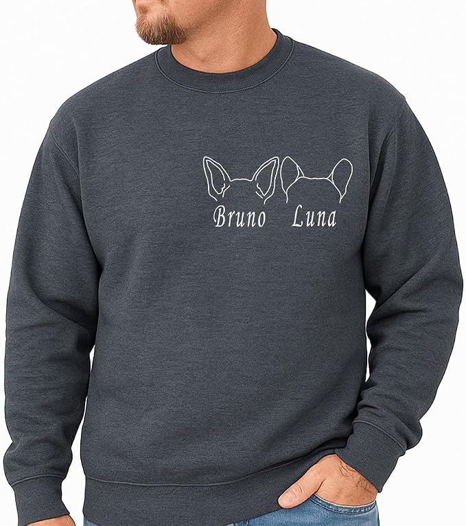 Custom Dog Mom Shirt for Women Pet Ears Sweatshirt - Image 7