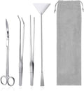 Aquarium Aquascaping Tool Stainless Steel Aquascape Tools Kit 4 in 1 Anti-Rust by Funnytek