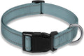 Reflective Dog Collar with Buckle Adjustable Safety Nylon Collars by BOOMIBOO