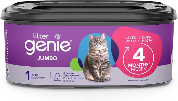 Litter Genie Refill Bags | Jumbo 6-Pack | Up to 4 Months of Supply in 1 by LitterGenie