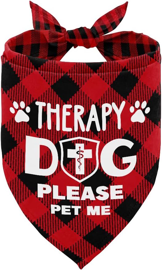 Dog Bandana, Emotional Support Animal Dog Bandana, Dogs Scarf Classical Printing by AUII+JO+DESIGN