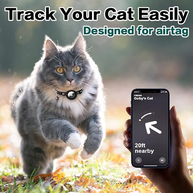 Airtag Cat Collar Breakaway, Reflective Kitten Collar - Image 2