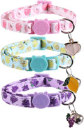 3 Pack Cat Collar Fruits with Bell Pendant Breakaway Adjustable Accessory by Lamphyface