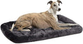 MidWest Homes for Pets QuietTime Dog Bed – Gray Faux Fur Bolster, Ultra-Soft by MidWestHomesForPets