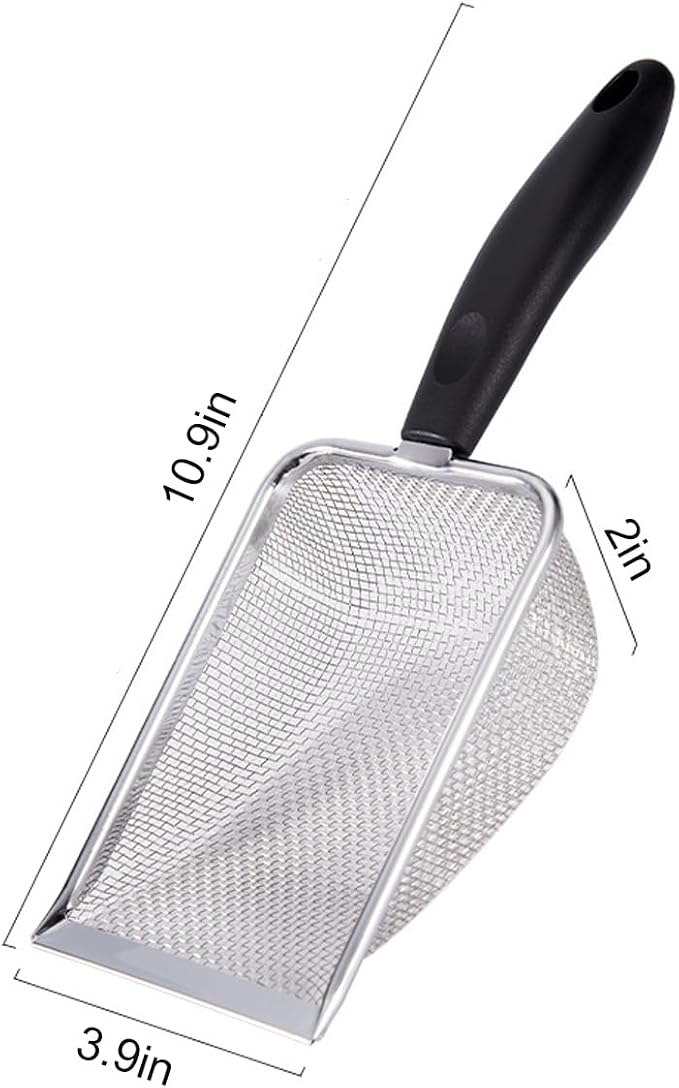 3PCS Cat Litter Scoop, Reptile Stainless Steel Fine Mesh, Litter Cleaner Corner - Image 5