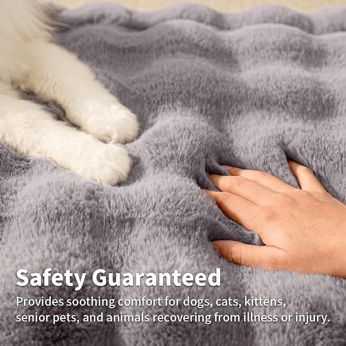Self-Warming Cat Bed, Plush Faux Fur Pet Bed Mat - Image 3
