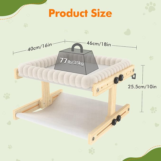 Cat Perch for Window XiaZ Cats Hammock Indoor Cat Bed for Window Adjustable - Image 4