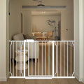 White Extra Wide Baby Gate 53-57.5 inch by FlowerFrail